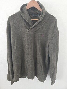 Polo Ralph Lauren Shawl Collar Sweatshirt Mens XL Pullover